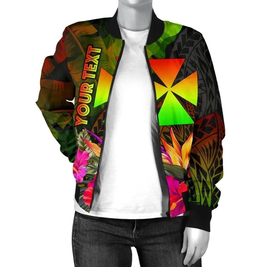 Wallis-and-Futuna-Polynesian-Personalised-Womens-Bomber-Jacket-Hibiscus-and-Banana-Leaves-BN15-Bomber-Jacket-2