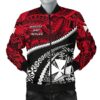 Wallis and Futuna Tapa Men's Bomber Jacket Polynesian Shark Tattoo K4 Bomber Jacket