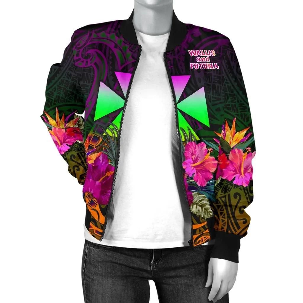 Wallis-and-Futuna-Womens-Bomber-Jacket-Summer-Hibiscus-BN15-Bomber-Jacket-2