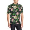 Water Lily Pattern Print Design Wl010 Men Polo Shirt