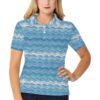 Wave Print Design Lks301 Women'S Polo Shirt