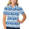 Wave Print Design Lks303 Women'S Polo Shirt