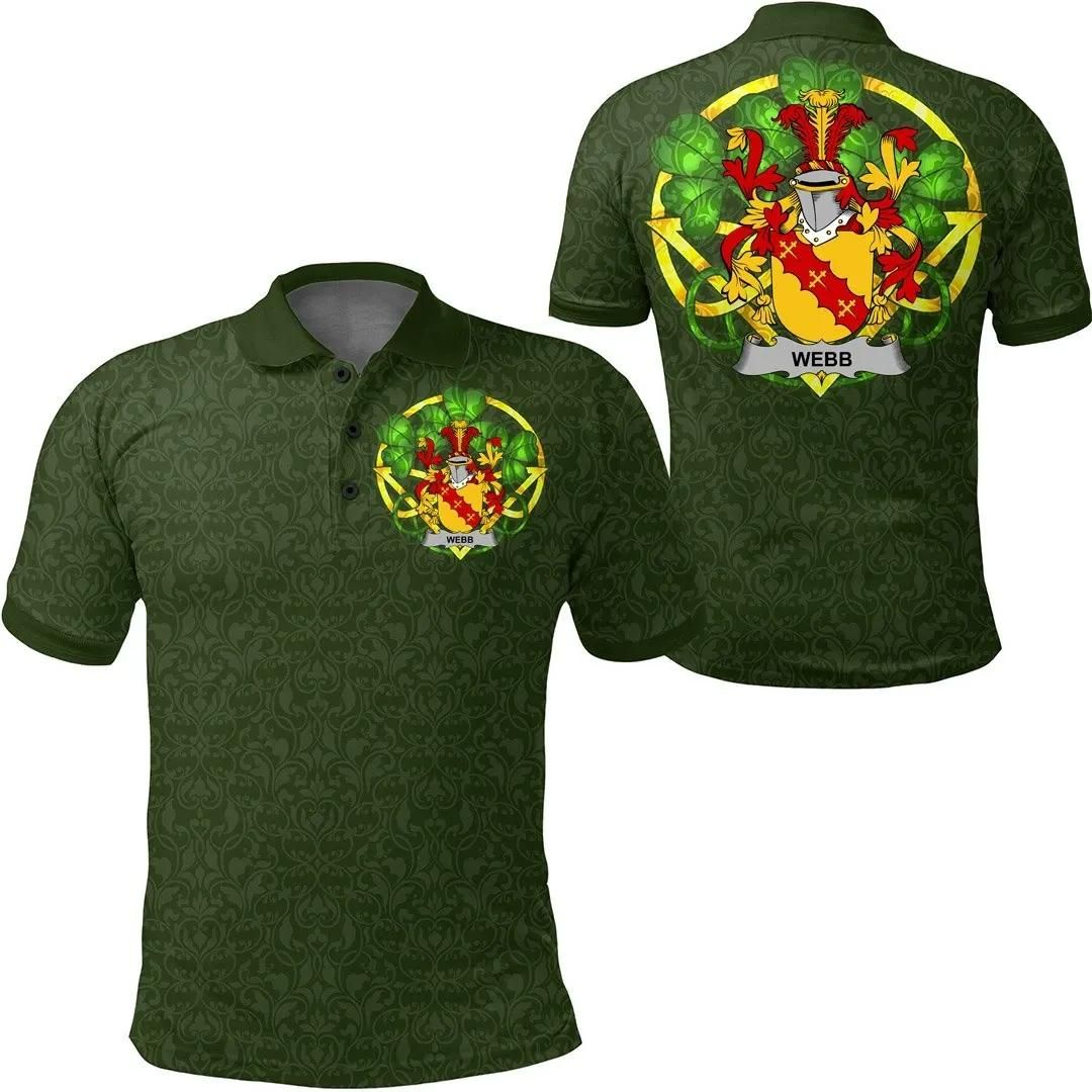 Webb Ireland Polo Shirt - Celtic Shamrock - Irish Family Crest A7 Webb Ireland Polo Shirt - Celtic Shamrock - Irish Family Crest A7