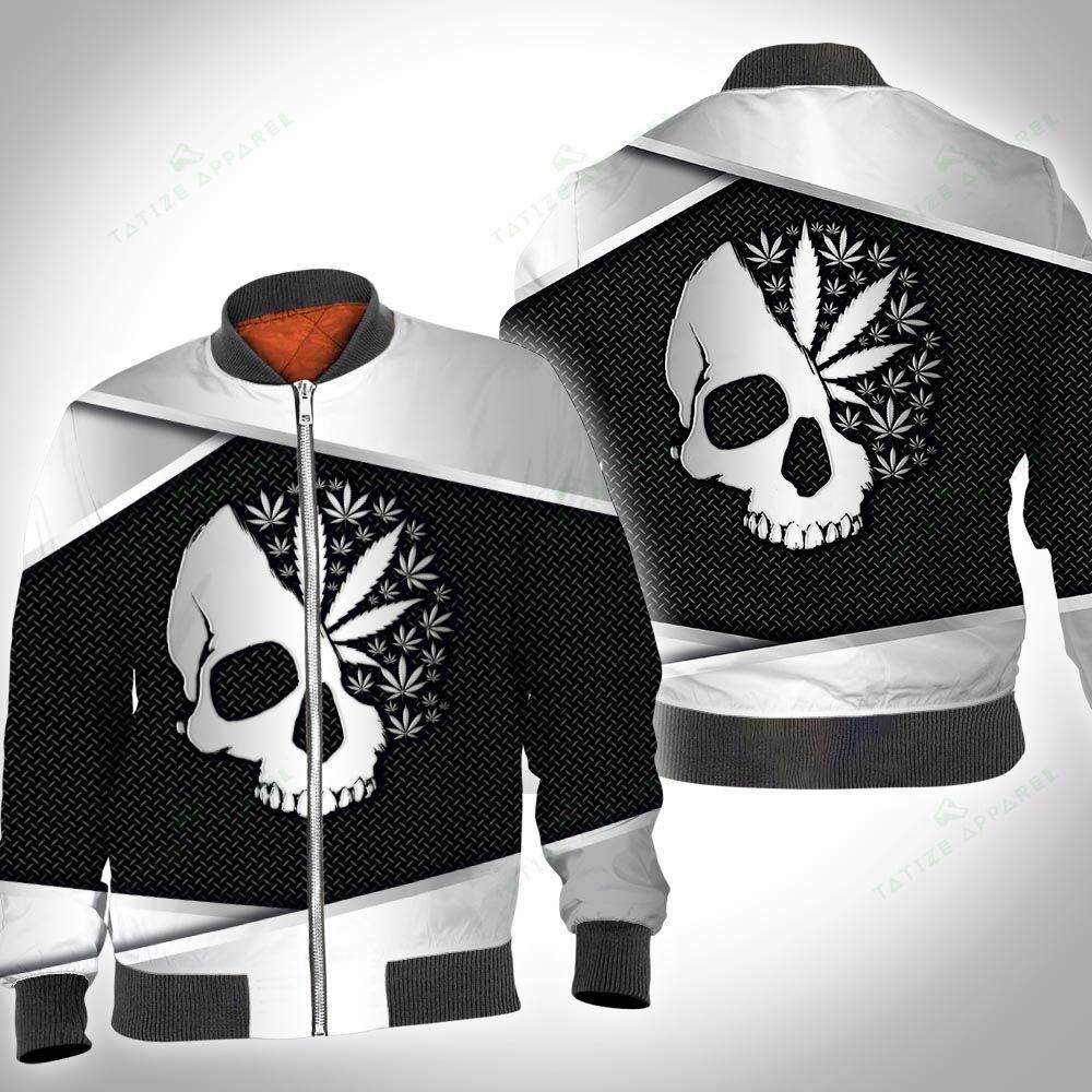 Weed skull silver metal 3D All Over Printed Shirt Weed skull silver metal 3D All Over Printed Shirt