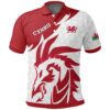 Welsh Polo Shirt - Welsh Dragon Red A10