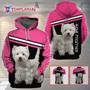 West Highland White Terrier Alone Together 3D Full Printing Hoodie And Polo Shirt