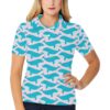 Whale Print Design Lks302 Women'S Polo Shirt