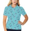 Whale Print Design Lks303 Women'S Polo Shirt