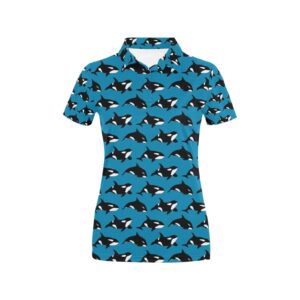 Whale Print Design Lks304 Women'S Polo Shirt