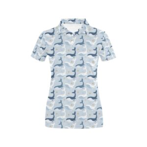 Whale Print Design Lks305 Women'S Polo Shirt