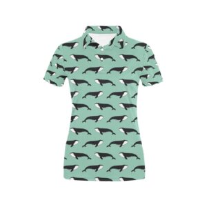 Whale Print Design Lks307 Women'S Polo Shirt
