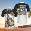 Where Words Fail Music Speaks Electric Guitar Bass Guitarist Polo Shirt #V
