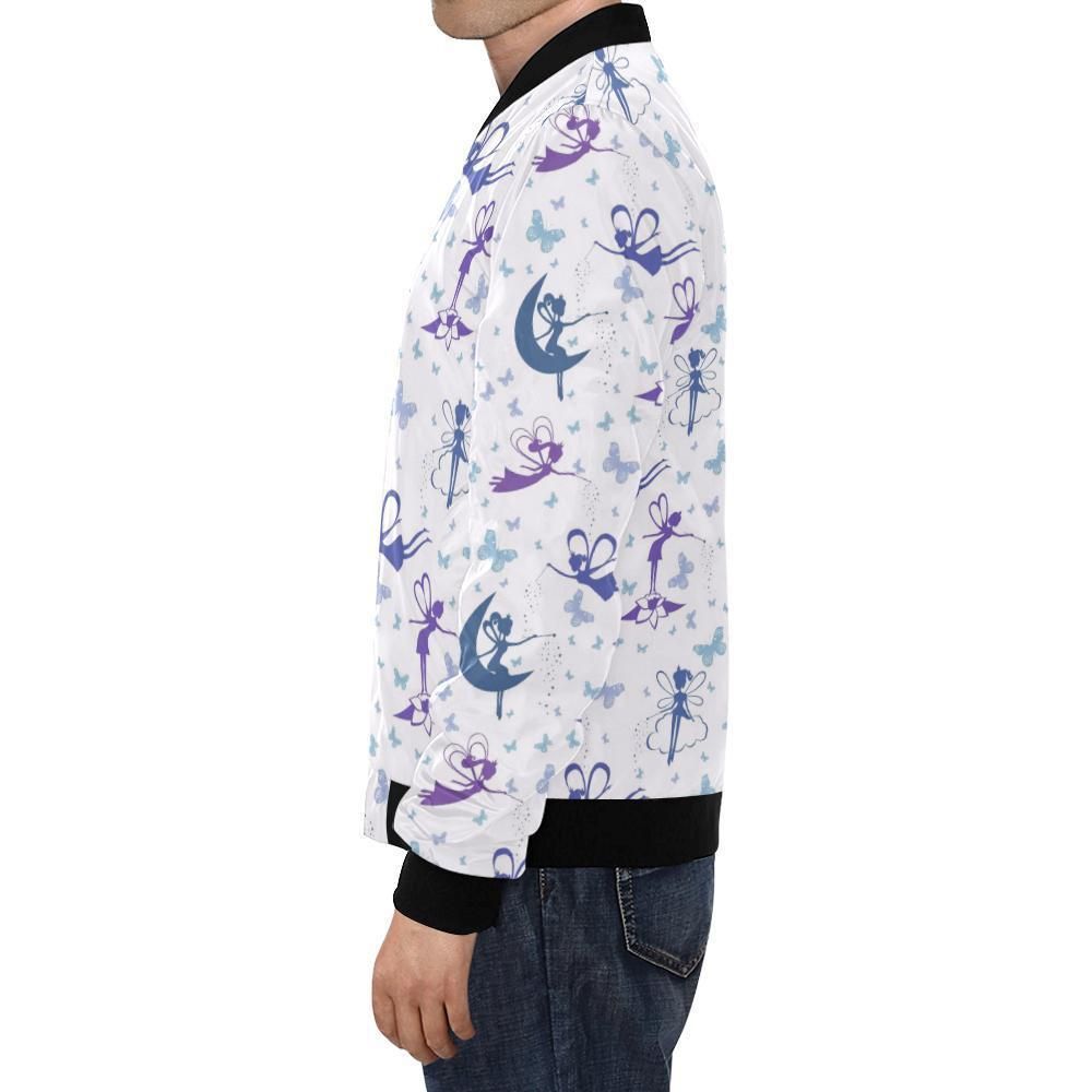 White-Fairy-Pattern-Print-Mens-Bomber-Jacket-1