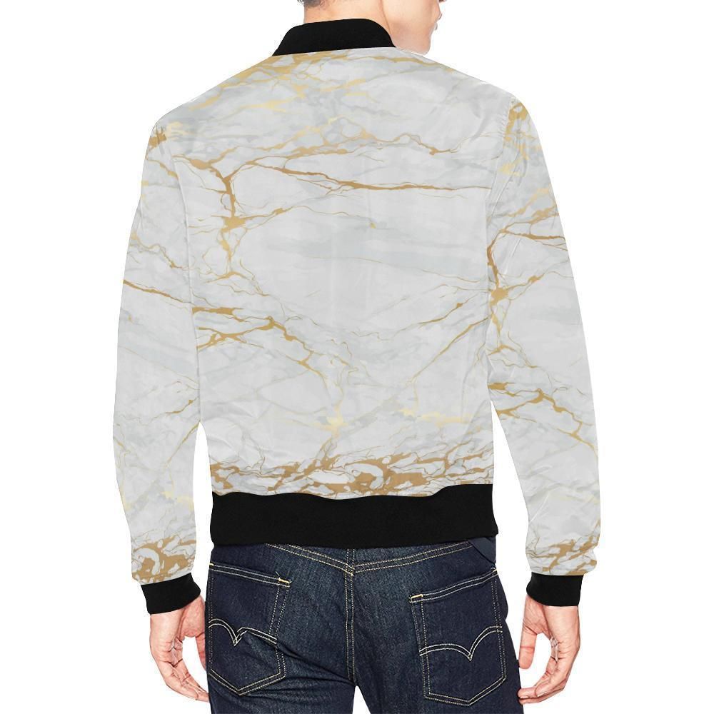 White-Gold-Marble-Pattern-Print-Mens-Bomber-Jacket-2