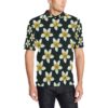 White Plumeria Pattern Print Design Pm022 Men Polo Shirt