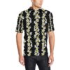 White Plumeria Pattern Print Design Pm08 Men Polo Shirt