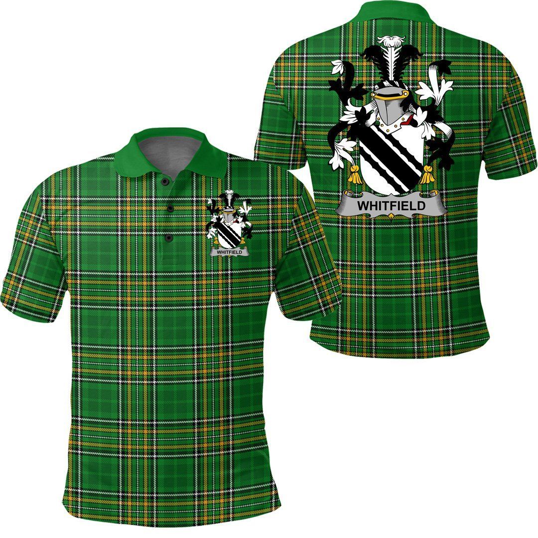 Whitfield Ireland Polo Shirt - Irish National Tartan A7 Whitfield Ireland Polo Shirt - Irish National Tartan A7