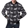Wiener Dog Dachshund Astronaut Pattern Print Mens Bomber Jacket
