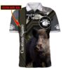 Wild Boar Hunter Custom Name Polo Shirt #Kv