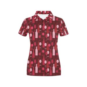 Wine Print Design Lks304 Women'S Polo Shirt
