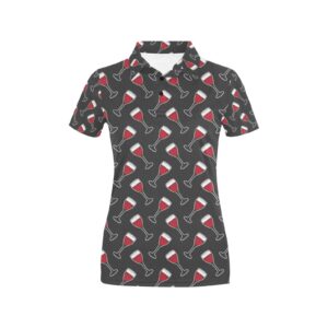 Wine Print Design Lks308 Women'S Polo Shirt