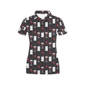 Wine Print Design Lks309 Women'S Polo Shirt