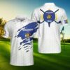 Wisconsin Flag Golfer Unisex Polo Shirt