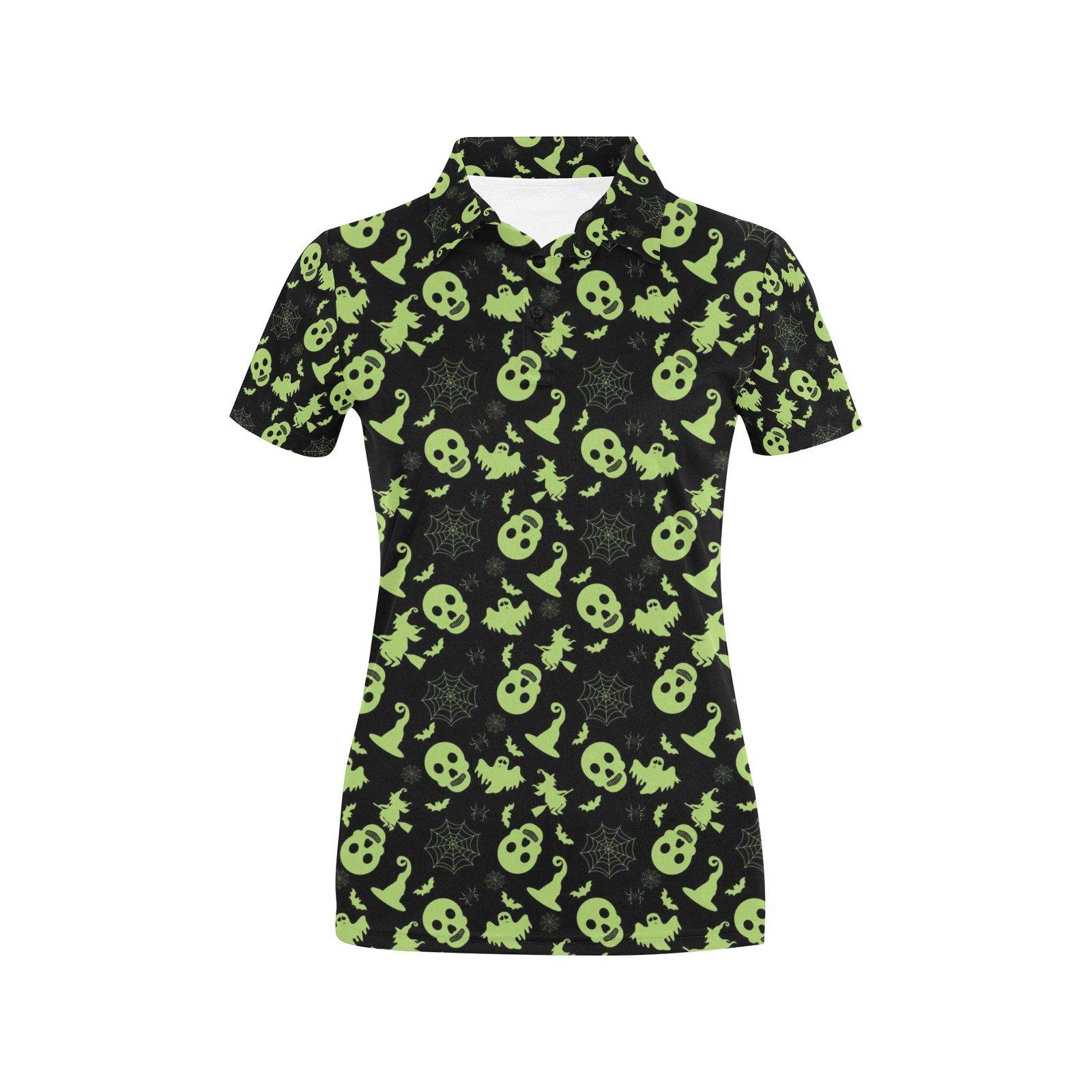 Witch Halloween Print Design Lks306 Women'S Polo Shirt Witch Halloween Print Design Lks306 Women'S Polo Shirt