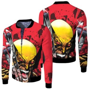 Wolverine With Claws Vs Hulk 3D Bomber Jacket