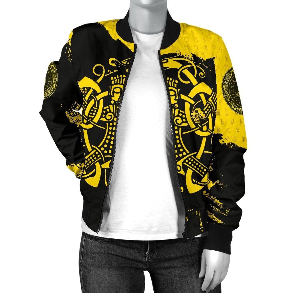 Womens-Bomber-Jacket-Loki-Bound-Triskele-Rune-Gold-A31-Bomber-Jacket-2