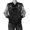 Women's Bomber Jacket - Odin Huginn and Muninn Rune A27 Bomber Jacket