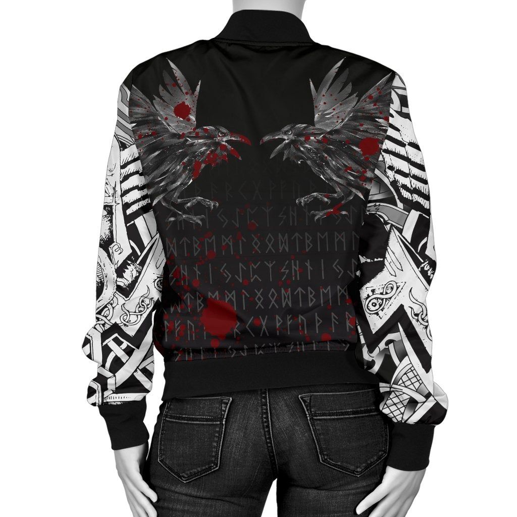 Womens-Bomber-Jacket-Odin-Huginn-and-Muninn-Rune-Blood-A27-Bomber-Jacket-1