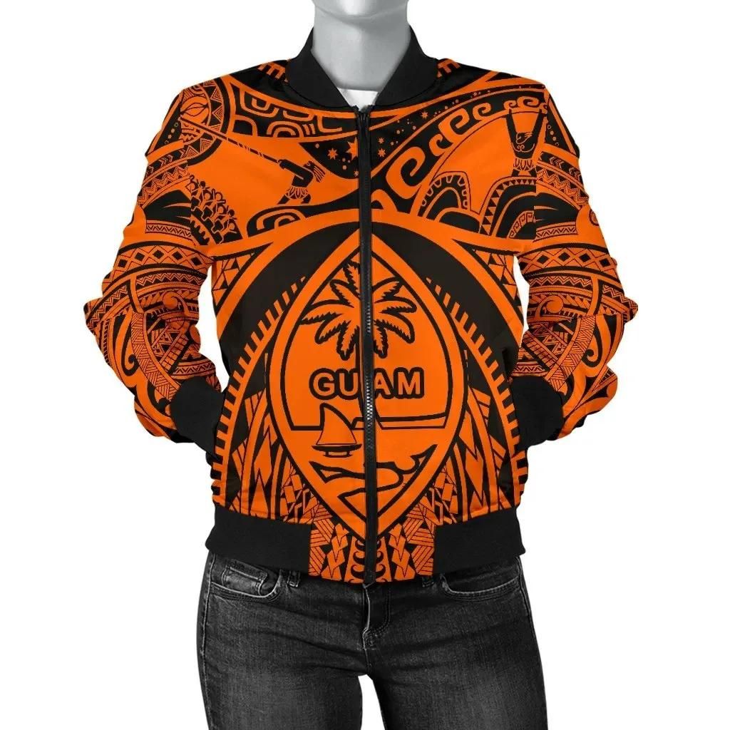 Women's Bomber Jackets - Guam Flag Women's Bomber Jackets - Guam Flag