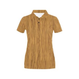 Wood Texture Print Design Lks301 Women'S Polo Shirt
