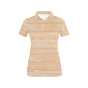 Wood Texture Print Design Lks302 Women'S Polo Shirt