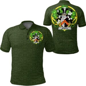 Worthing Ireland Polo Shirt - Celtic Shamrock - Irish Family Crest A7