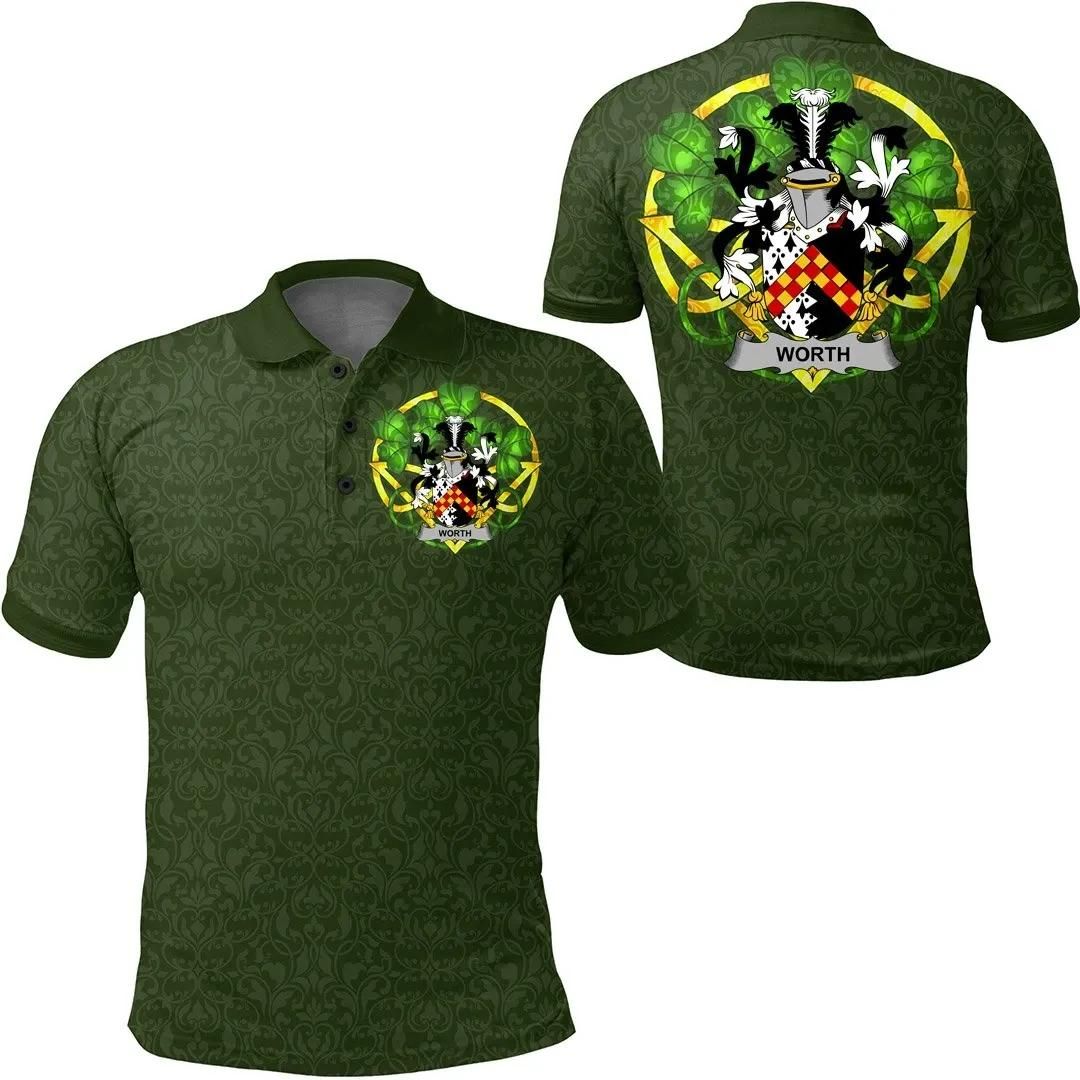Worthing Ireland Polo Shirt - Celtic Shamrock - Irish Family Crest A7 Worthing Ireland Polo Shirt - Celtic Shamrock - Irish Family Crest A7