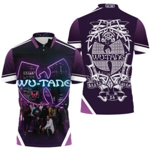 Wutang Clan Cream Led Light Logo Sky View Legend Hip Hop Polo Shirt