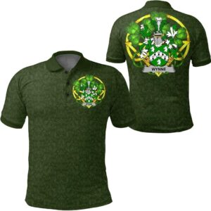 Wynne Ireland Polo Shirt - Celtic Shamrock - Irish Family Crest A7