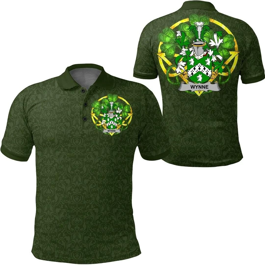 Wynne Ireland Polo Shirt - Celtic Shamrock - Irish Family Crest A7 Wynne Ireland Polo Shirt - Celtic Shamrock - Irish Family Crest A7