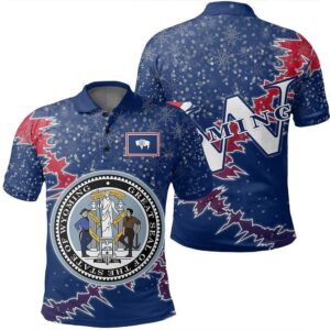 Wyoming Christmas Coat Of Arms Polo Shirt X Style J78