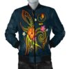 YAP Polynesian Men's Bomber Jacket - Legend of YAP (Blue) - BN15 Bomber Jacket