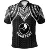 Yap Custom Personalised Polo Shirt - Polynesian Armor Style Black - BN39