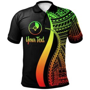 Yap Custom Personalised Polo Shirt Reggae - Polynesian Tentacle Tribal Pattern - BN11