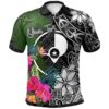 Yap Custom Personalised Polo Shirt - Turtle Plumeria Banana Leaf - BN11