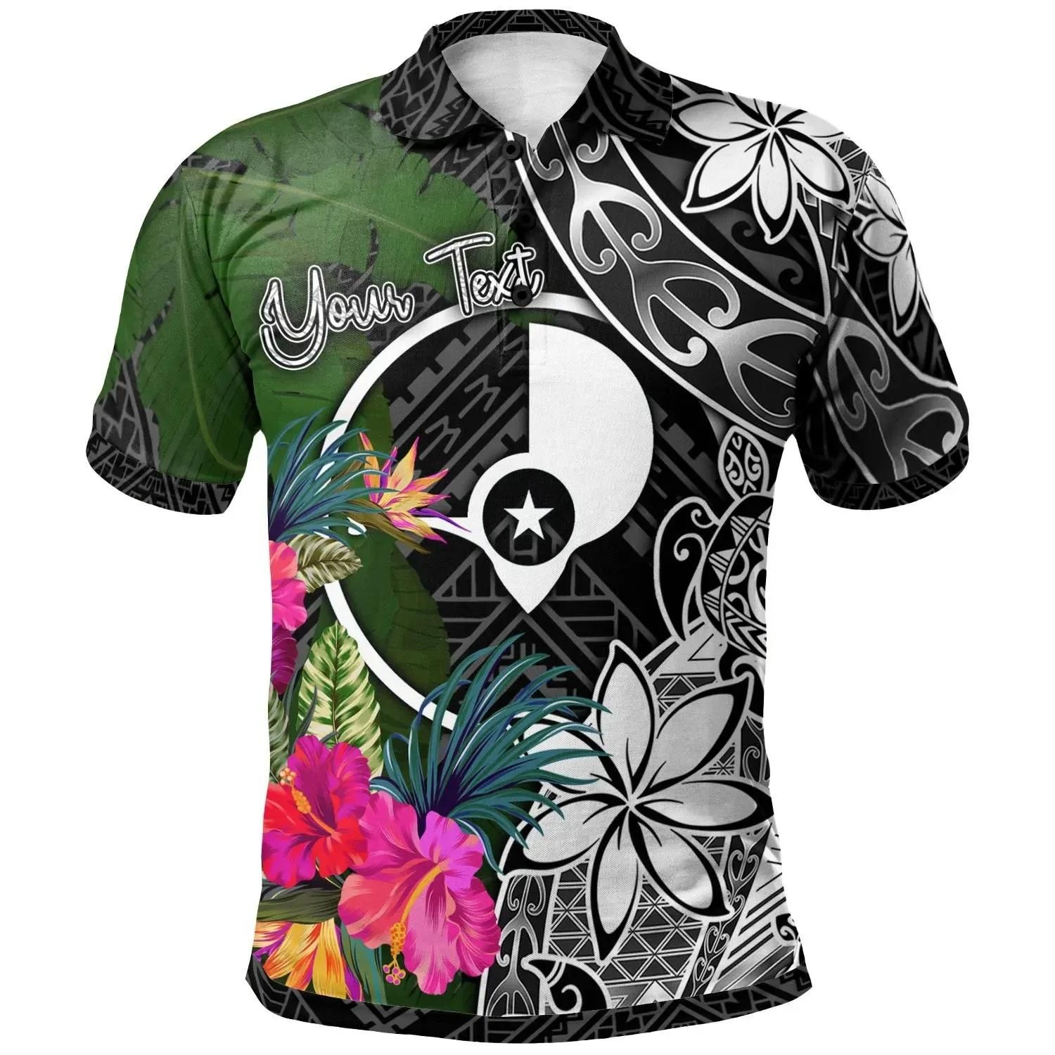 Yap Custom Personalised Polo Shirt - Turtle Plumeria Banana Leaf - BN11 Yap Custom Personalised Polo Shirt - Turtle Plumeria Banana Leaf - BN11
