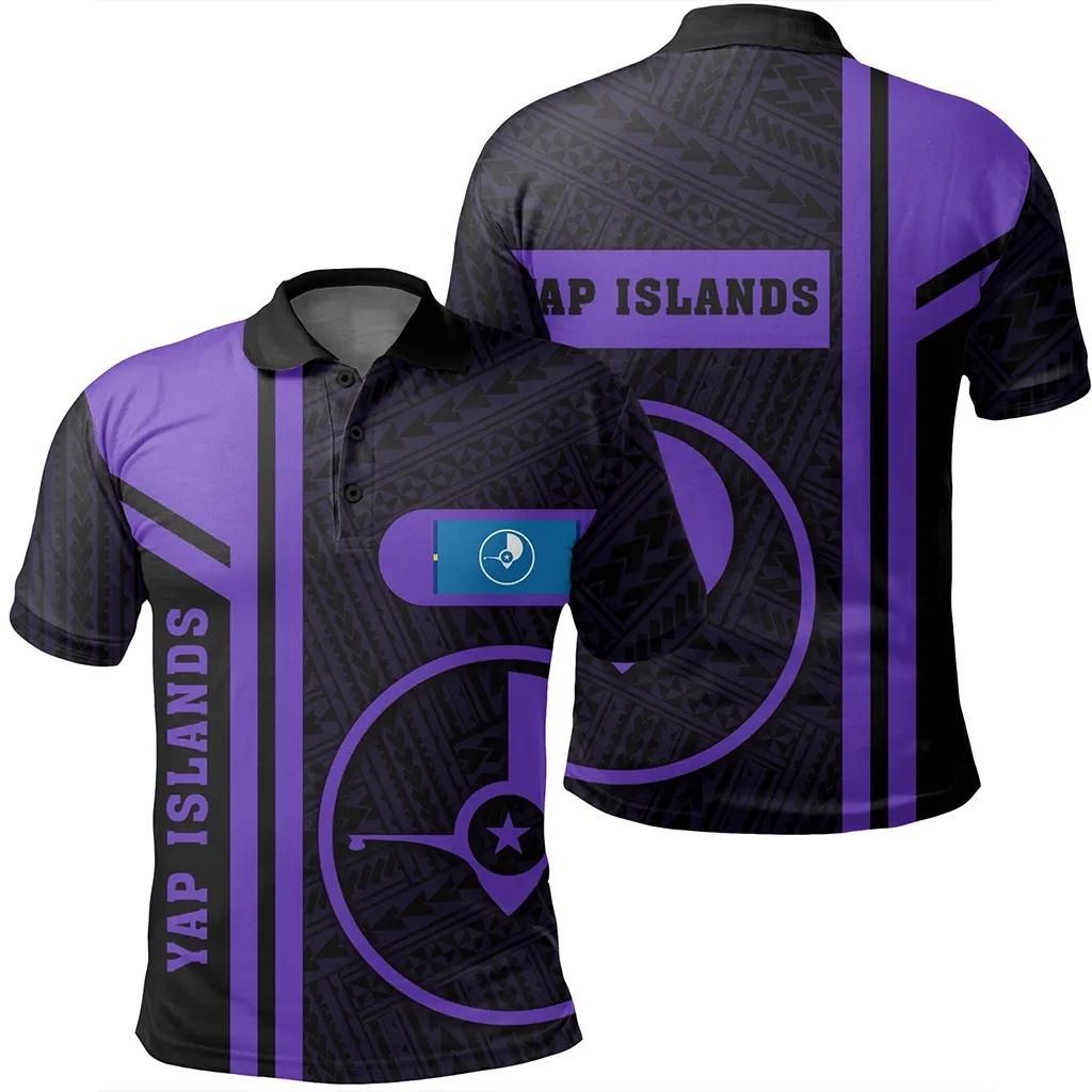Yap Islands Purple Polo Shirt- Boba Style - AH - J14 Yap Islands Purple Polo Shirt- Boba Style - AH - J14