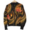 Yap Micronesian Men Bomber Jacket - Gold Plumeria - BN11 Bomber Jacket