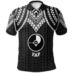 Yap Polo Shirt - Polynesian Armor Style Black - BN39