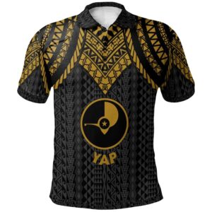 Yap Polo Shirt - Polynesian Armor Style Gold - BN39